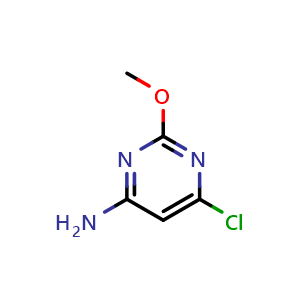 Chemical structure of 6-chloro-2-methoxypyrimidin-4-amine , CAS 3286-55-3, AChemBlock S76091