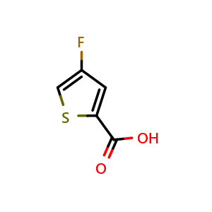 Chemical structure of 4-fluorothiophene-2-carboxylic acid , CAS 32431-72-4, AChemBlock S76111