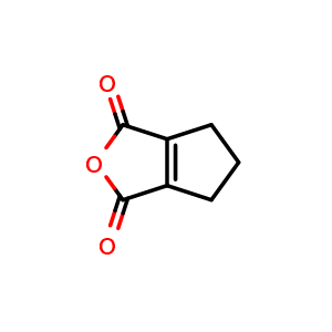 Chemical structure of 1H,3H,4H,5H,6H-cyclopenta[c]furan-1,3-dione , CAS 3205-94-5, AChemBlock S76124