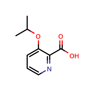 Chemical structure of 3-(propan-2-yloxy)pyridine-2-carboxylic acid , CAS 317334-97-7, AChemBlock S76142