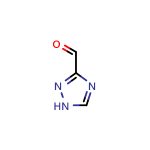 Chemical structure of 1H-1,2,4-Triazole-3-carbaldehyde , CAS 31708-25-5, AChemBlock S76143