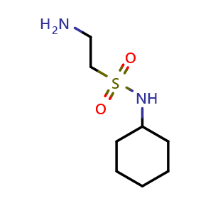 Chemical structure of 2-amino-N-cyclohexylethane-1-sulfonamide , CAS 31644-50-5, AChemBlock S76145