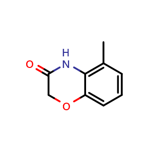 Chemical structure of 5-methyl-3,4-dihydro-2H-1,4-benzoxazin-3-one , CAS 31366-49-1, AChemBlock S76163