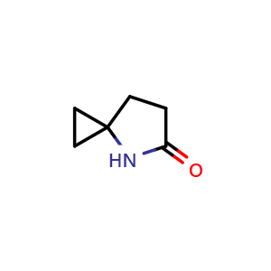 Chemical structure of 4-azaspiro[2.4]heptan-5-one , CAS 308266-51-5, AChemBlock S76199