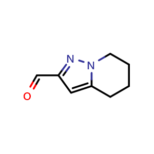 Chemical structure of 4H,5H,6H,7H-pyrazolo[1,5-a]pyridine-2-carbaldehyde , CAS 307313-06-0, AChemBlock S76202