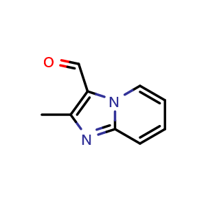 Chemical structure of 2-methylimidazo[1,2-a]pyridine-3-carbaldehyde , CAS 30384-93-1, AChemBlock S76215