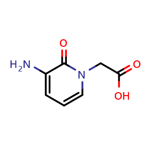 Chemical structure of 2-(3-amino-2-oxo-1,2-dihydropyridin-1-yl)acetic acid , CAS 300582-90-5, AChemBlock S76233