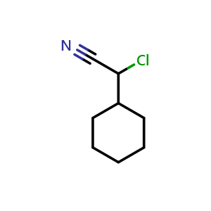 Chemical structure of 2-chloro-2-cyclohexylacetonitrile , CAS 29770-68-1, AChemBlock S76247