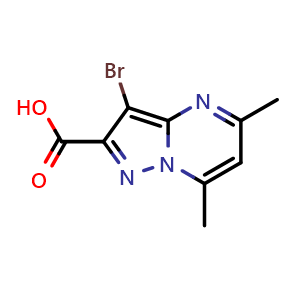 3-bromo-5,7-dimethylpyrazolo[1,5-a]pyrimidine-2-carboxylic acid