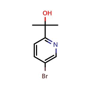 Chemical structure of 2-(5-bromopyridin-2-yl)propan-2-ol , CAS 290307-40-3, AChemBlock S76271