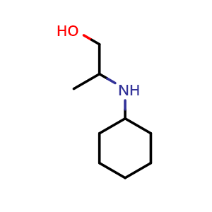 Chemical structure of 2-(cyclohexylamino)propan-1-ol , CAS 27840-90-0, AChemBlock S76321