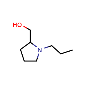 Chemical structure of (1-Propylpyrrolidin-2-yl)methanol , CAS 27361-78-0, AChemBlock S76346