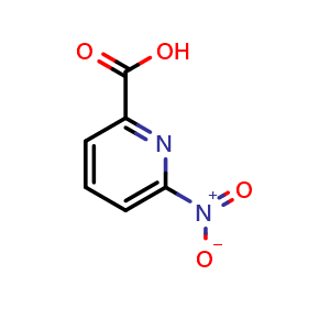 Chemical structure of 6-Nitropyridine-2-carboxylic acid , CAS 26893-68-5, AChemBlock S76358