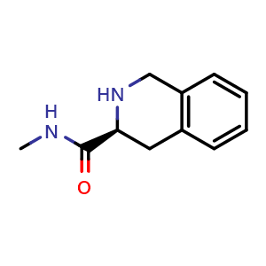 Chemical structure of (3S)-N-methyl-1,2,3,4-tetrahydroisoquinoline-3-carboxamide , CAS 254102-05-1, AChemBlock S76434