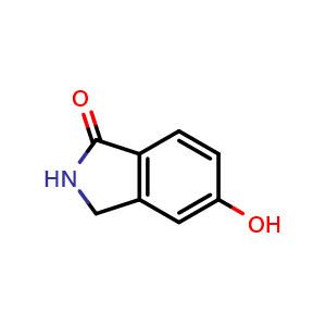 Chemical structure of 5-hydroxy-2,3-dihydro-1H-isoindol-1-one , CAS 252061-66-8, AChemBlock S76444