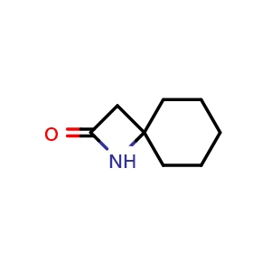 Chemical structure of 1-azaspiro[3.5]nonan-2-one , CAS 24571-98-0, AChemBlock S76475