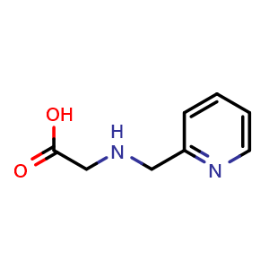 Chemical structure of 2-{[(pyridin-2-yl)methyl]amino}acetic acid , CAS 2444-13-5, AChemBlock S76481