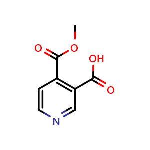Chemical structure of 4-(methoxycarbonyl)pyridine-3-carboxylic acid , CAS 24202-74-2, AChemBlock S76495