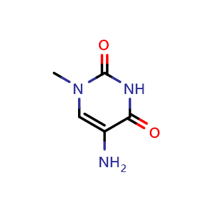 Chemical structure of 5-amino-1-methyl-1,2,3,4-tetrahydropyrimidine-2,4-dione , CAS 23899-79-8, AChemBlock S76513