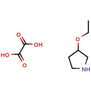 Chemical structure of 3-ethoxypyrrolidine; oxalic acid , CAS 23123-15-1, AChemBlock S76550