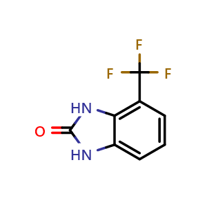 Chemical structure of 4-(trifluoromethyl)-1,3-dihydrobenzimidazol-2-one , CAS 2251-78-7, AChemBlock S76583