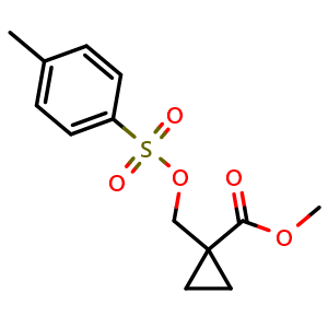 Chemical structure of methyl 1-(p-tolylsulfonyloxymethyl)cyclopropanecarboxylate , CAS 2250242-93-2, AChemBlock S76587