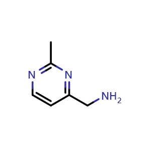 Chemical structure of (2-methylpyrimidin-4-yl)methanamine , CAS 22454-79-1, AChemBlock S76592