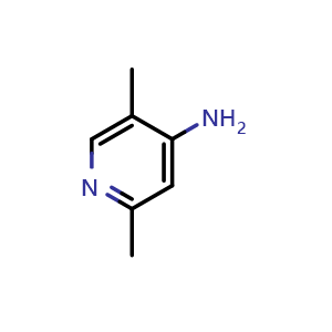 Chemical structure of 2,5-dimethylpyridin-4-amine , CAS 22279-89-6, AChemBlock S76614