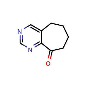 Chemical structure of 5,6,7,8-tetrahydrocyclohepta[d]pyrimidin-9-one , CAS 2225722-15-4, AChemBlock S76668