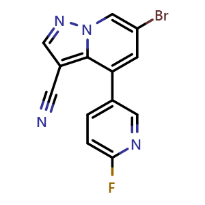 6-bromo-4-(6-fluoro-3-pyridyl)pyrazolo[1,5-a]pyridine-3-carbonitrile