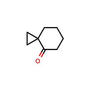 Chemical structure of spiro[2.5]octan-4-one , CAS 2205-98-3, AChemBlock S76713