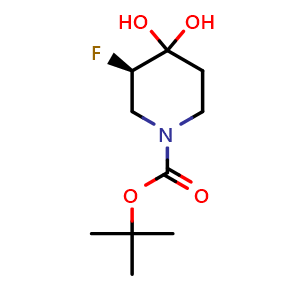 tert-butyl (3R)-3-fluoro-4,4-dihydroxypiperidine-1-carboxylate