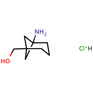 Chemical structure of (5-aminonorpinan-1-yl)methanol;hydrochloride , CAS 2199982-63-1, AChemBlock S76734