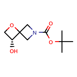 Chemical structure of tert-butyl (3R)-3-hydroxy-1-oxa-6-azaspiro[3.3]heptane-6-carboxylate , CAS 2199214-82-7, AChemBlock S76737