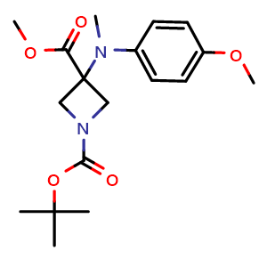 O1-tert-butyl O3-methyl 3-[(4-methoxyphenyl)methylamino]azetidine-1,3-dicarboxylate