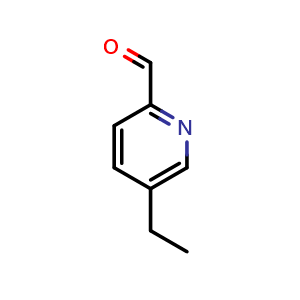 Chemical structure of 5-ethylpyridine-2-carbaldehyde , CAS 21913-84-8, AChemBlock S76767