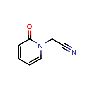 Chemical structure of 2-(2-oxo-1,2-dihydropyridin-1-yl)acetonitrile , CAS 218920-79-7, AChemBlock S76768