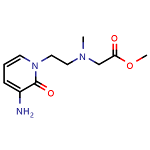 Chemical structure of methyl 2-[2-(3-amino-2-oxo-1-pyridyl)ethyl-methyl-amino]acetate , CAS 2171110-47-5, AChemBlock S76822