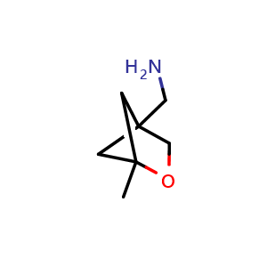 Chemical structure of (1-methyl-2-oxabicyclo[2.1.1]hexan-4-yl)methanamine , CAS 2167099-38-7, AChemBlock S76884