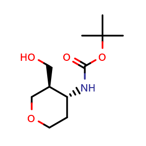 tert-butyl ((3R,4R)-3-(hydroxymethyl)tetrahydro-2H-pyran-4-yl)carbamate