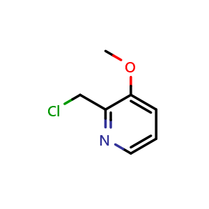 Chemical structure of 2-(chloromethyl)-3-methoxy-pyridine , CAS 215253-76-2, AChemBlock S76940