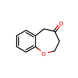 Chemical structure of 2,3,4,5-tetrahydro-1-benzoxepin-4-one , CAS 21503-01-5, AChemBlock S76942