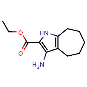 Chemical structure of Ethyl 3-amino-1,4,5,6,7,8-hexahydrocyclohepta[b]pyrrole-2-carboxylate , CAS 2148923-28-6, AChemBlock S76945