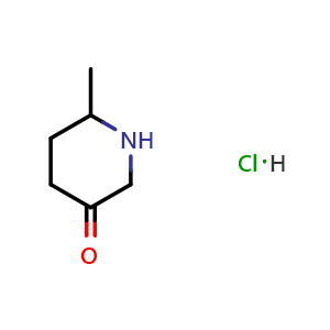 Chemical structure of 6-methylpiperidin-3-one hydrochloride , CAS 2138204-13-2, AChemBlock S76966