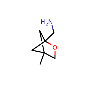 Chemical structure of (4-methyl-2-oxabicyclo[2.1.1]hexan-1-yl)methanamine , CAS 2138031-00-0, AChemBlock S76971