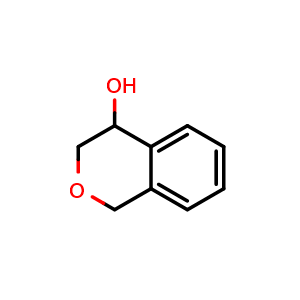 Chemical structure of 3,4-dihydro-1H-2-benzopyran-4-ol , CAS 20924-57-6, AChemBlock S77104