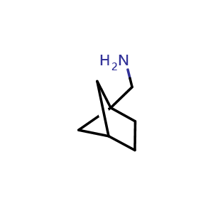 Chemical structure of 1-bicyclo[2.1.1]hexanylmethanamine , CAS 2092087-65-3, AChemBlock S77124