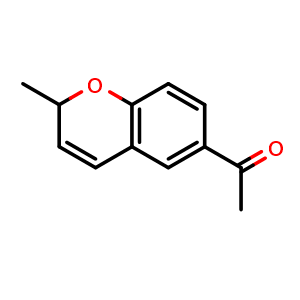 Chemical structure of 1-(2-methyl-2H-chromen-6-yl)ethan-1-one , CAS 2091478-19-0, AChemBlock S77150
