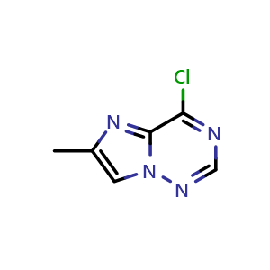 Chemical structure of 4-chloro-6-methylimidazo[2,1-f][1,2,4]triazine , CAS 2090251-00-4, AChemBlock S77206
