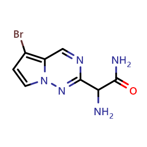2-amino-2-{5-bromopyrrolo[2,1-f][1,2,4]triazin-2-yl}acetamide